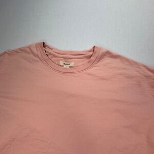 Madewell Pink Crewneck Long Sleeve Sweatshirt Top Size S Relaxed Fit Casual‎
